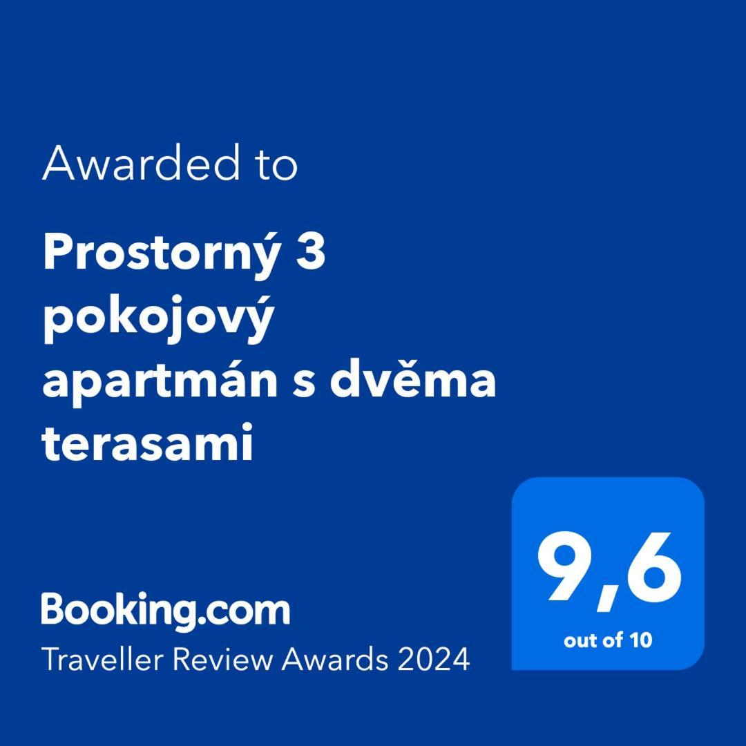 Prostorny 3 Pokojovy Apartman S Dvema Terasami Praga Exterior foto