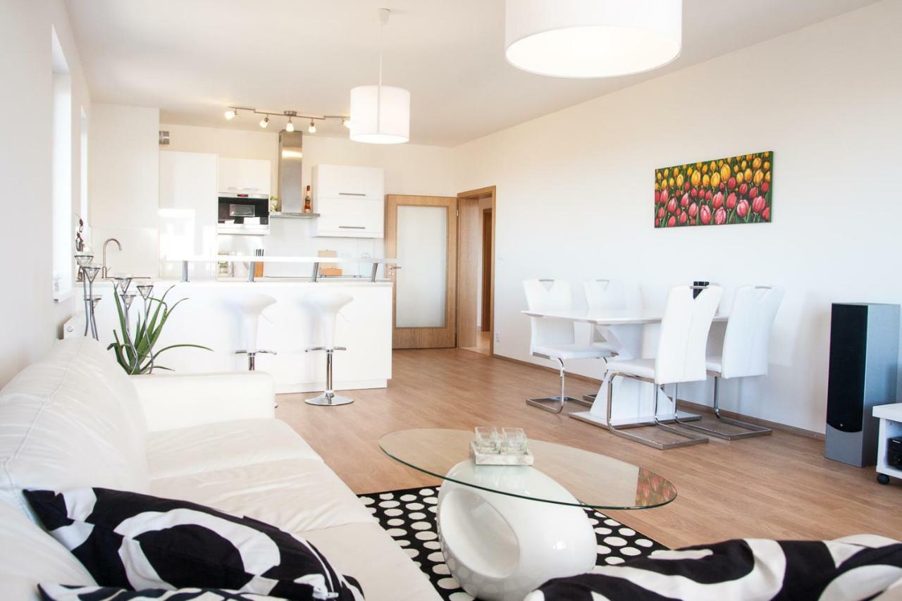 Prostorny 3 Pokojovy Apartman S Dvema Terasami Praga Exterior foto